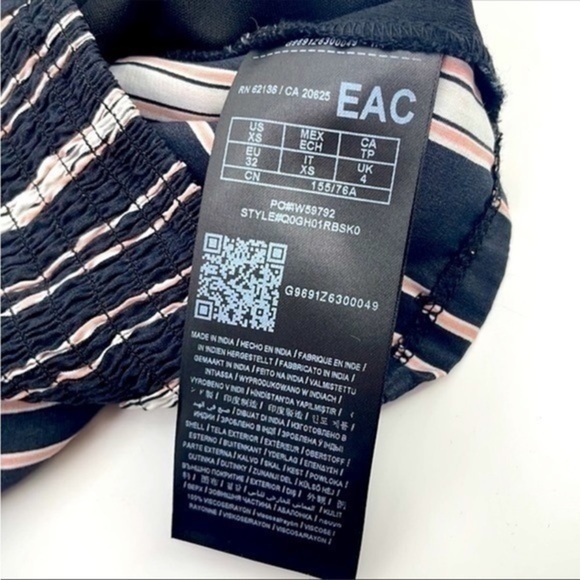 UEC Guess navy striped cropped palazzo pants & crop top set  size XS - Picture 13 of 13